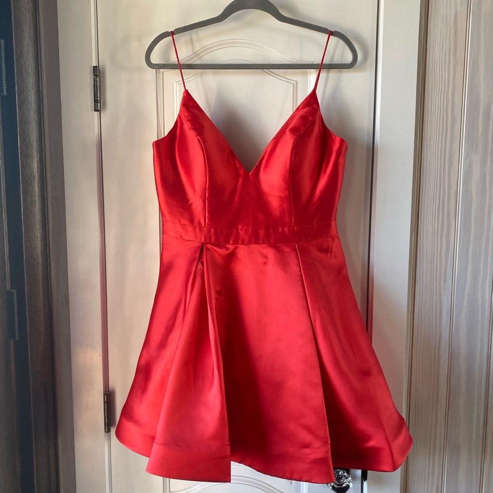 JVN by Jovani red cocktail dress